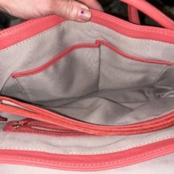 Radley London Coral Pink Leather Handbag - Picture 4 of 10